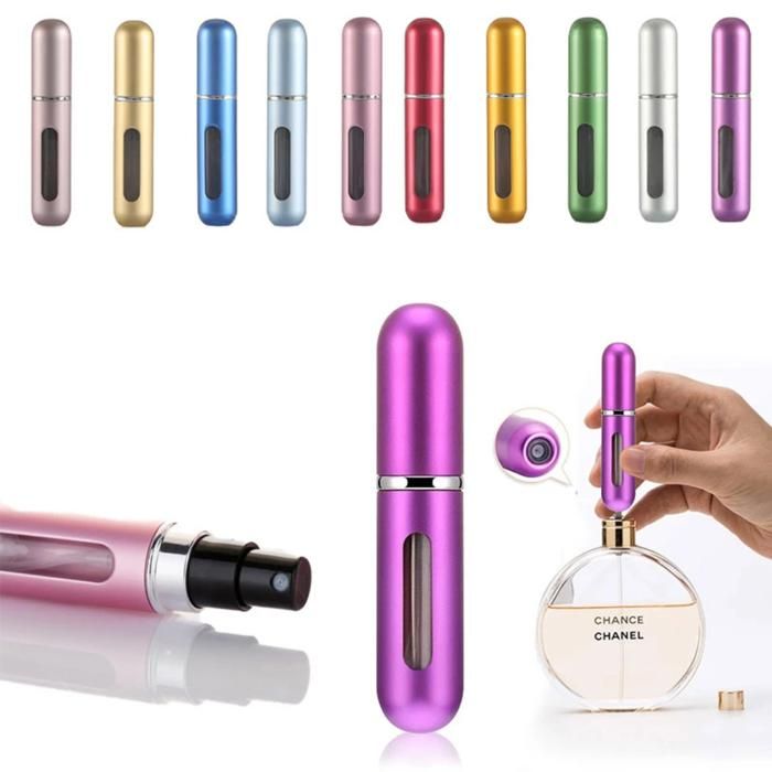 Flacon de parfum rechargeable de 8 ML avec vaporisateur, Mini atomiseur Portable