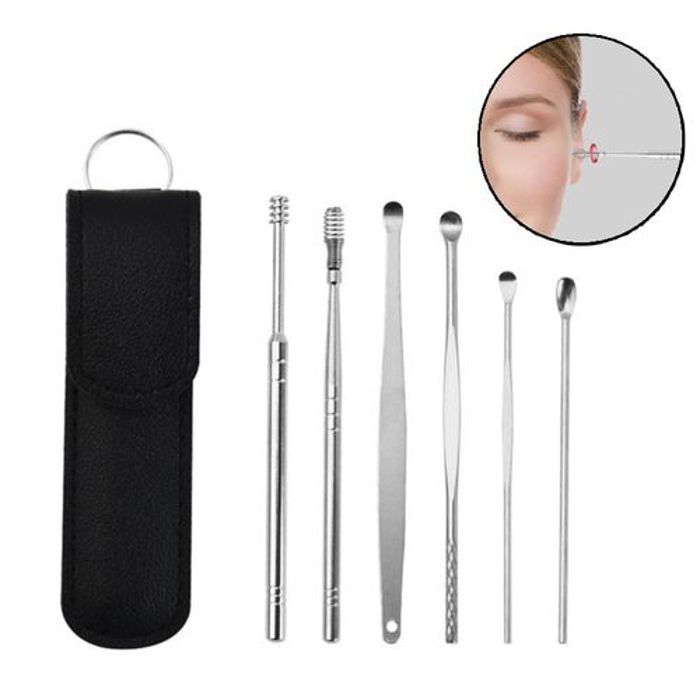 Ensemble nettoyage des oreilles 6 pièces, d'outils de sélection d'oreille