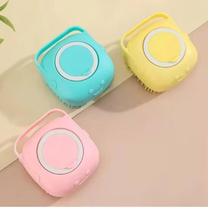 1 pièce Brosse de bain et Distributeur De Shampooing en silicone