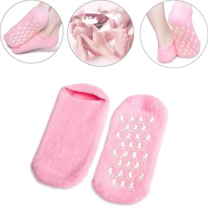 Chaussettes de Soins des Pieds en Gel de Silicone Hydratant, 1 Paire,Outils de Soins de la Peau, Protecteurs Anti-Fissure