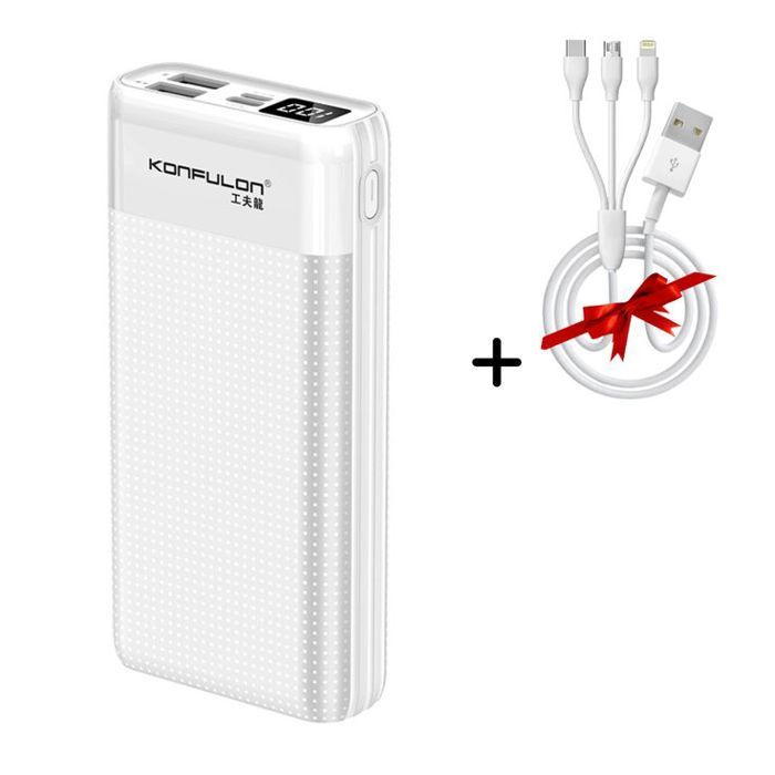 Power Bank Konfulon A30 (20 000 mAh) + Câble 3 en 1 Cadeau