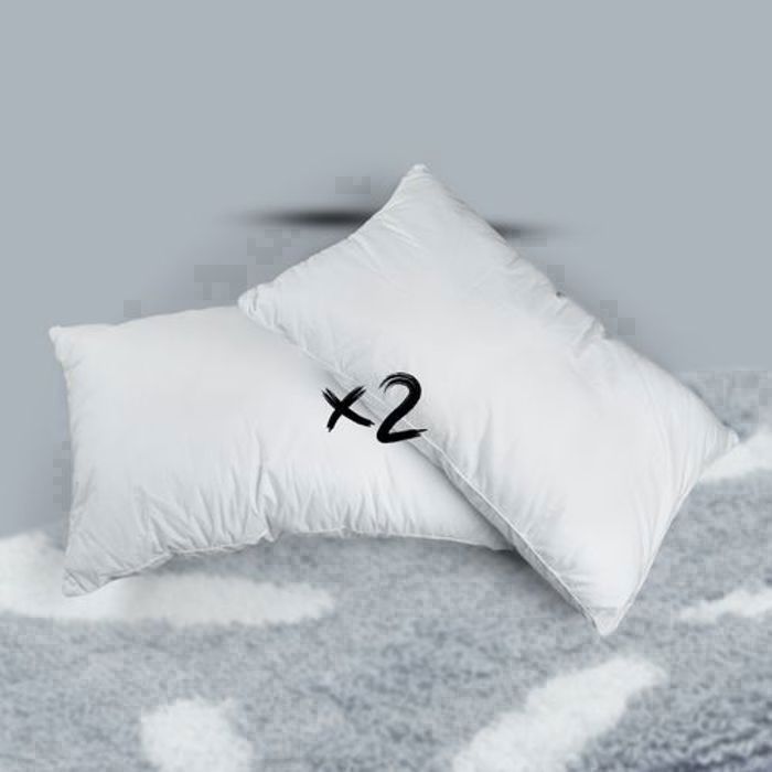 Pack 2 Oreillers Confortables 70x50cm - Blanc