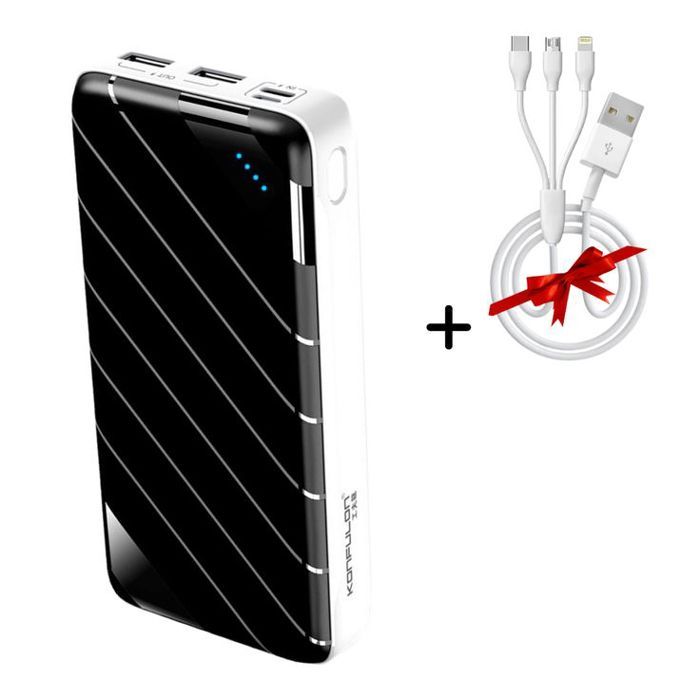 Power Bank Konfulon Q13P 20000mAh -+ Câble 3 en 1 Cadeau