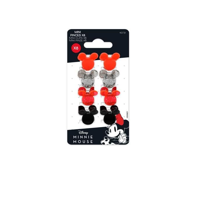 Disney-Minnie MINI PINCES X8 MINNIE- Couleurs aléatoires