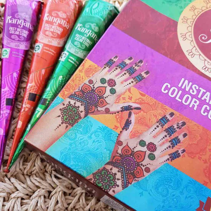 Cône de coloration rapide au henné Kangana assorti (environ 25 g)