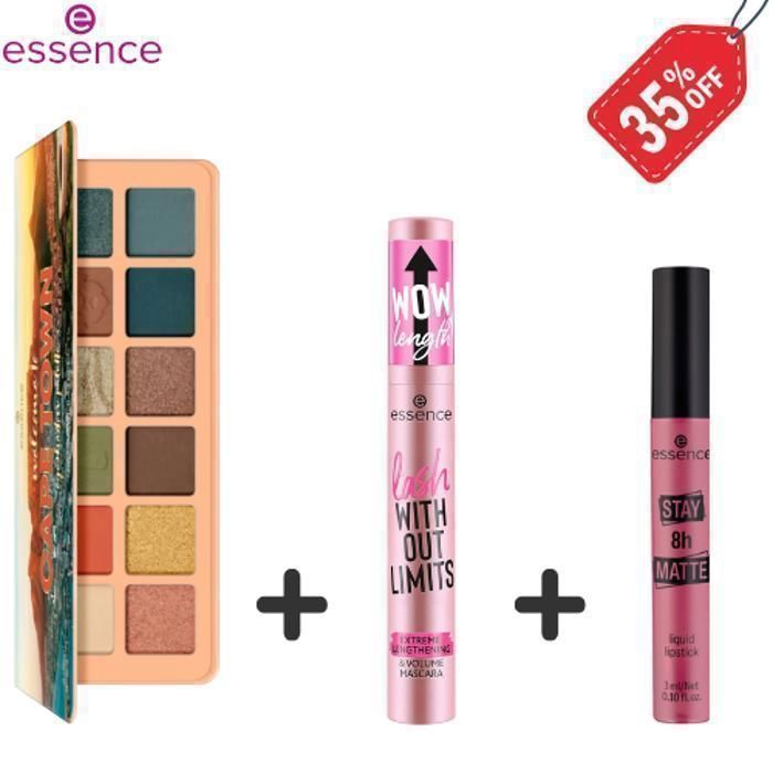 Essence - Pack Fap Cape Town + Mascara 13 ml + Rouge à lèvre Essence 09 Matte