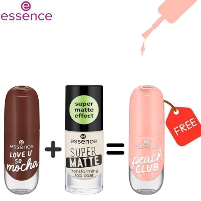 PACK ESSENCE - VERNIS GEL NAIL 34+68+TOP COAT SUPER MATT