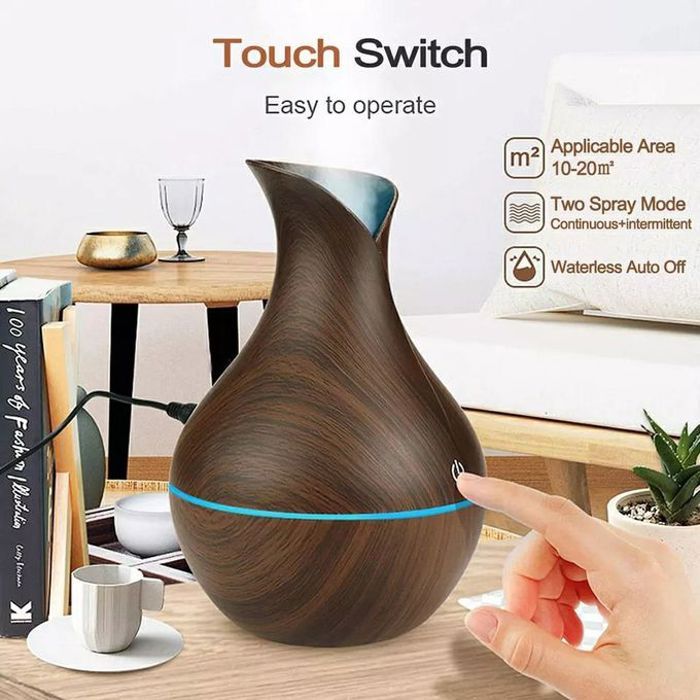 Diffuseur Parfum USB Humidificateur d'air, 7 couleurs LED, à Huile Essentielle