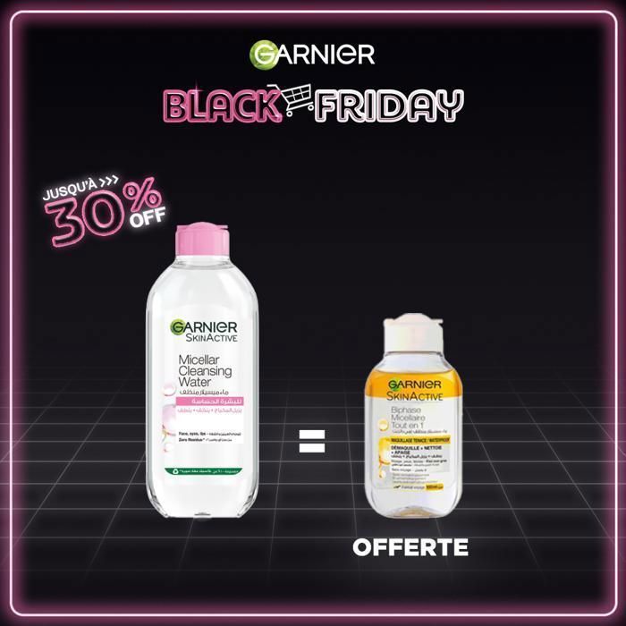 GARNIER - EAU MICELLAIRE PEAU SENSIBLE 400 ml = EAU MICELLAIRE 100ml BYPHASE