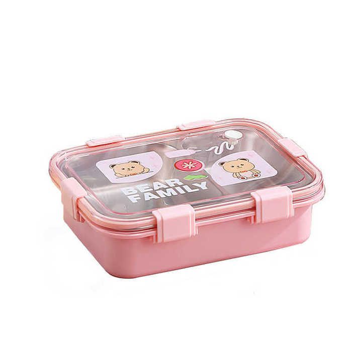 Boîte à lunch - Enfant - Acier inoxydable - Anti-fuites - 100% sans BPA - Multicolore