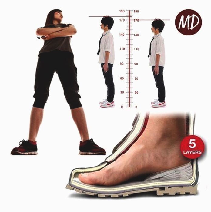 Semelles ELEVATE AL Instante Rehaussantes 5 cm B-TALL pour paraitre plus grande de taille