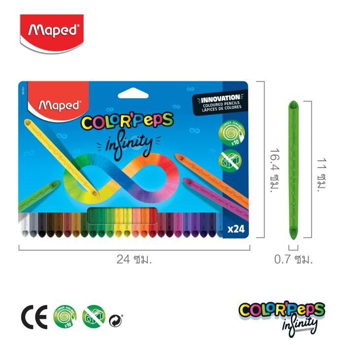 24 CRAYONS COLORPEPS INFINITY -MAPED