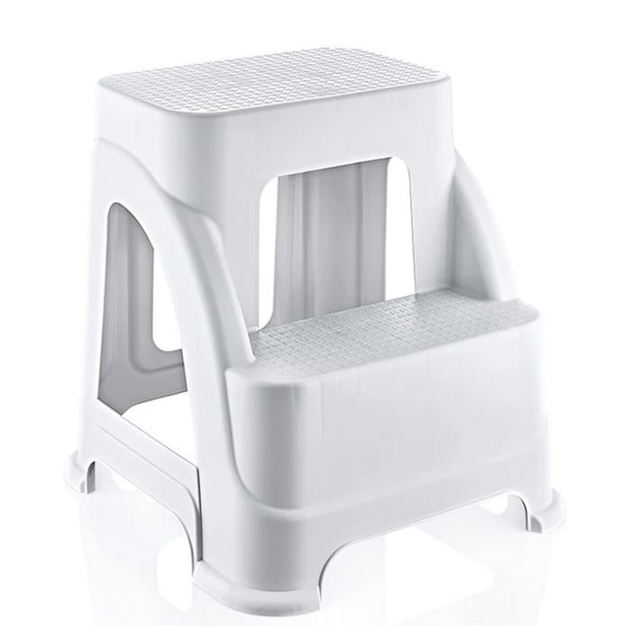 Tabouret à 2 marches - Hobby Life - Merdivo - Blanc - Métal - Antidérapant