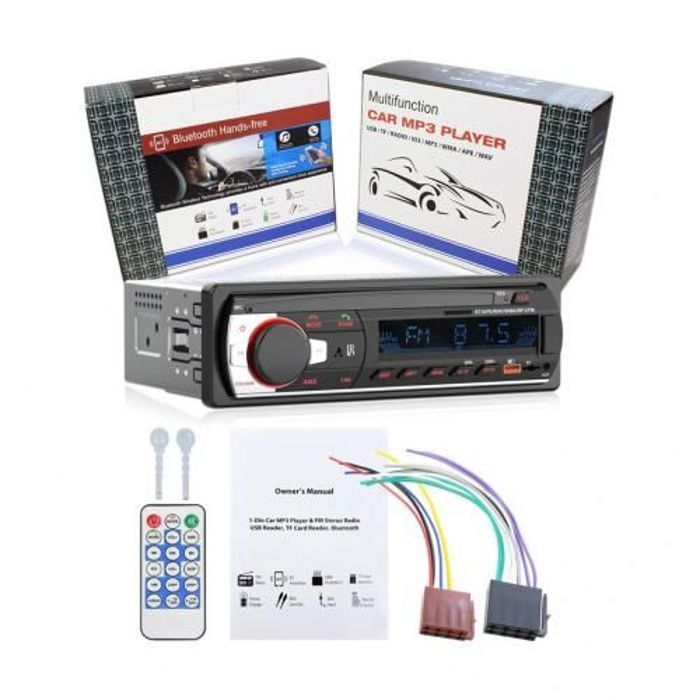 Auto Poste Radio Lcd-MP3 pour Voiture FM USB Carte SD - AUX-IN- bleutheut