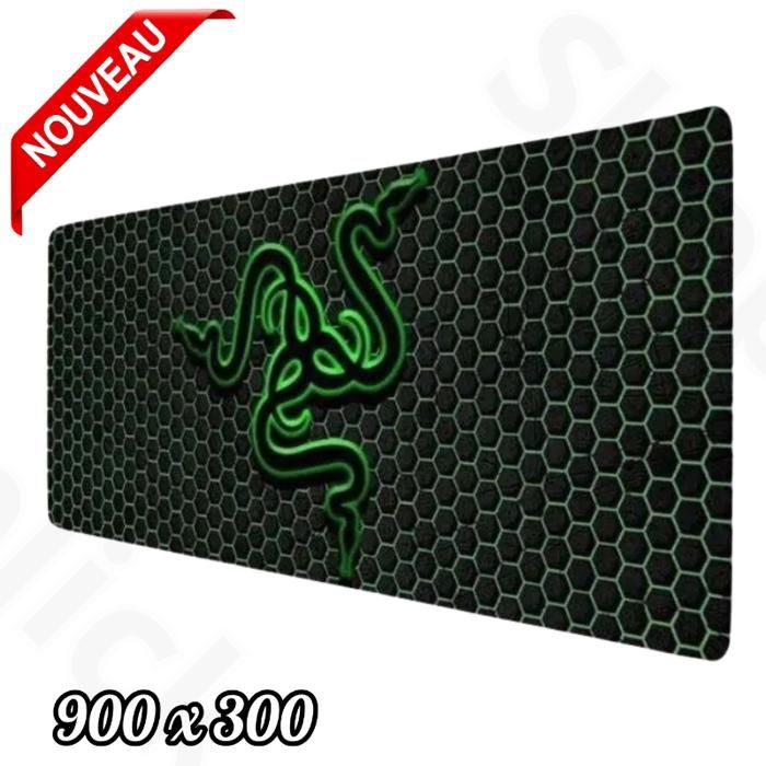Tapis de souris Gamer pour les jeux sur notebook, Mouse pad XXXL pour clavier 800x300 x3 mm + Mini Tapis