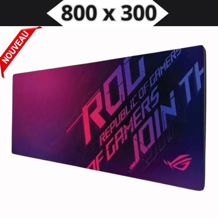 Tapis de souris Gamer pour les jeux sur notebook, 800 x 300 Mouse pad XXL pour clavier Imperméable
