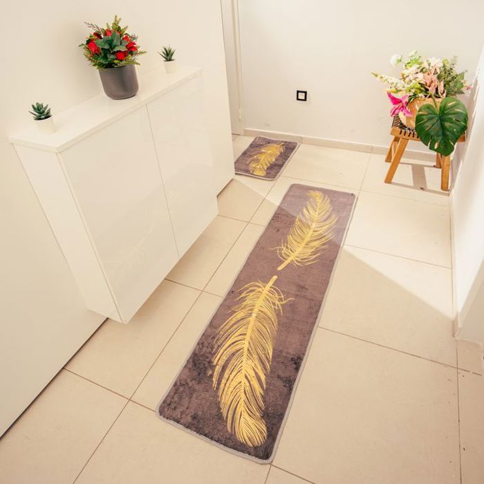 Galaxy tapis 2 pièce cuisine  et  couloir - Gris