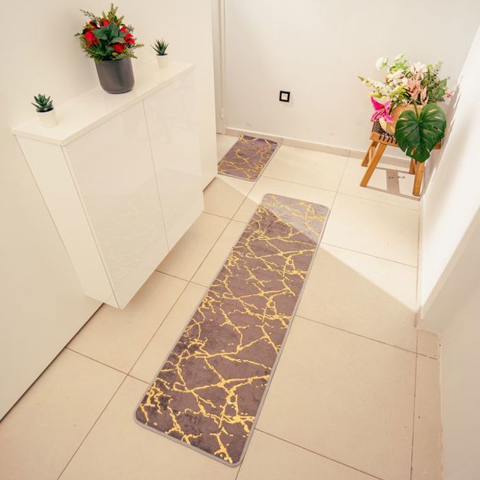 Galaxy tapis, 2 pièce cuisine  et  couloir - gris
