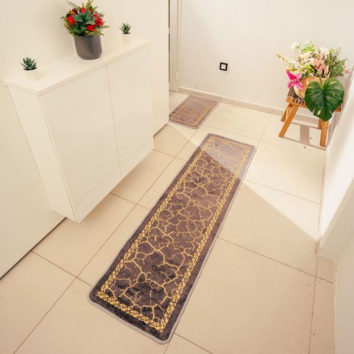 Galaxy tapis - 2 pièce cuisine  et  couloir - Crème