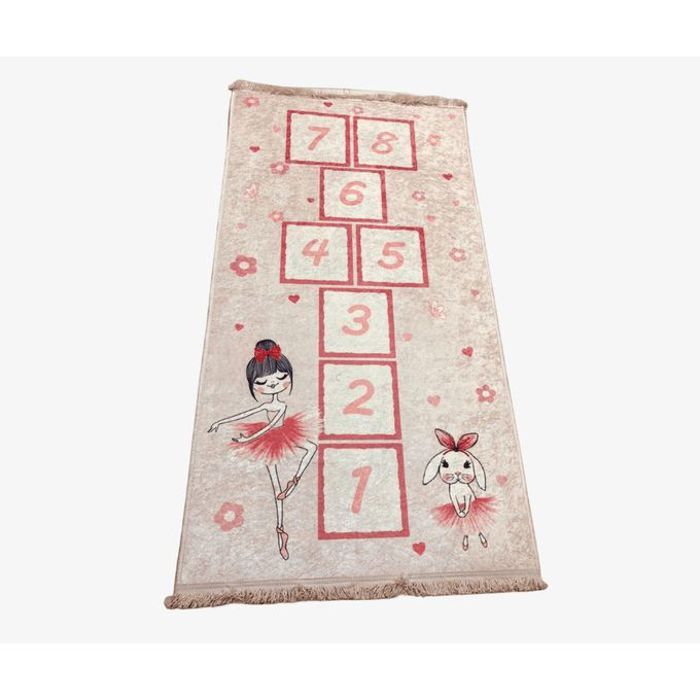 Tapis enfants eazy mama chiffres rose 80x150