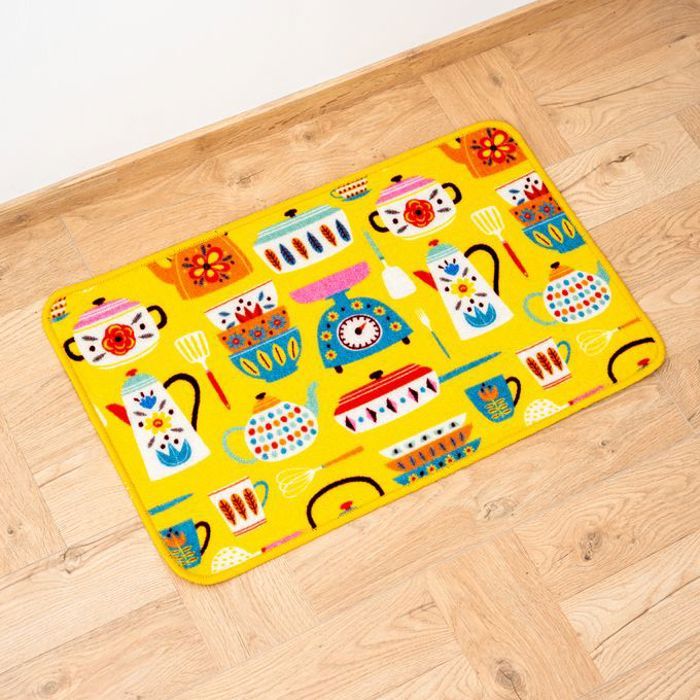 Tapis cuisine digital haute qualité 50x80 - jaune