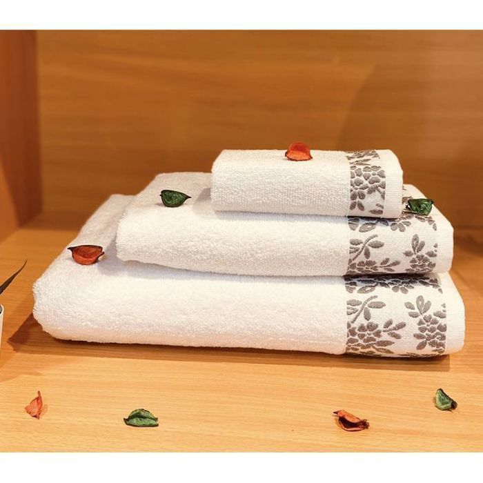 Prestige pack 3 serviettes de bain blanc