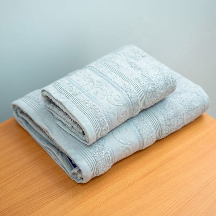 Majestic pack 2 piece serviette de bain 100% coton 500GM - bleu
