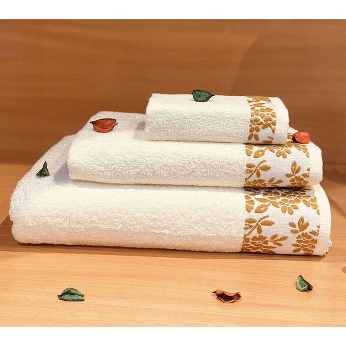 Prestige pack 3 serviettes de bain crème