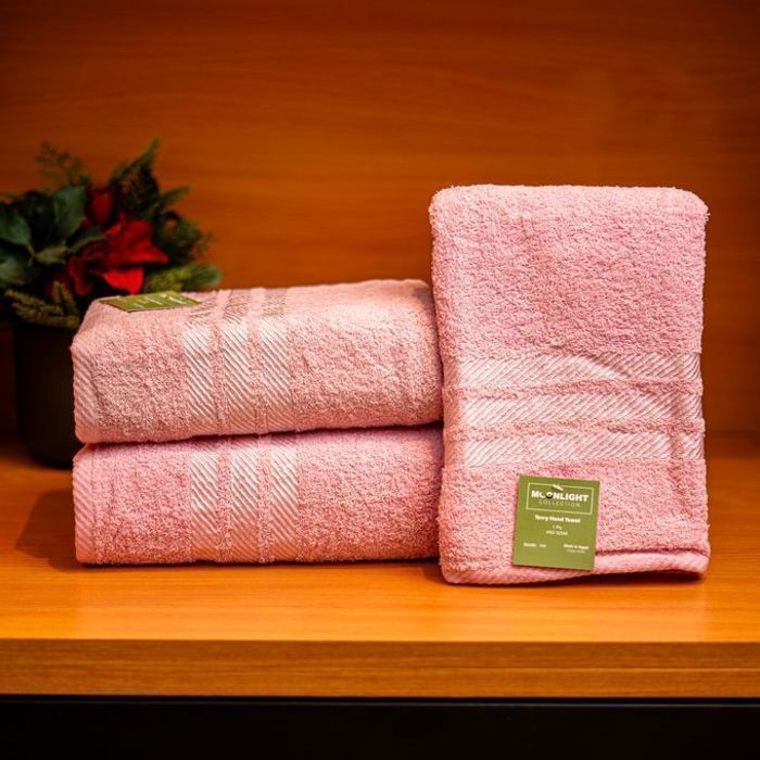 Moonlight pack 3 serviettes de bain 50x90 rose