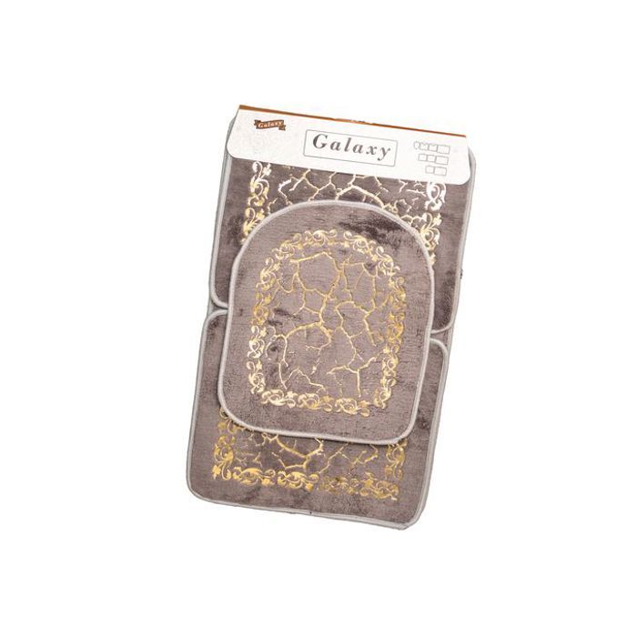 Galaxy tapis de bain 4 pièces silver/gold - Gris