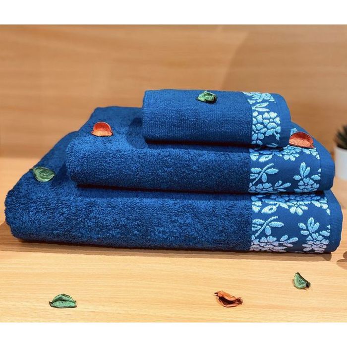 Prestige pack 3 serviettes de bain bleu marine