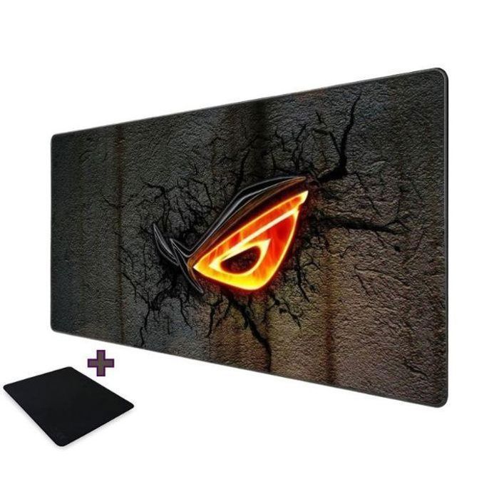 Tapis de souris ASUS 900 x 400Gamer pour les jeux sur notebook, Mouse pad XXXL pour clavier + Mini Tapis
