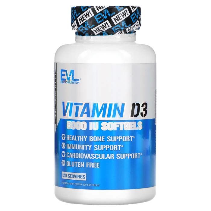 Vitamin D3 5000 IU 120 Servings Softgels