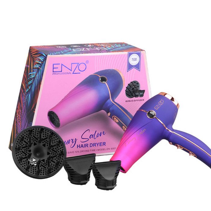Sèche cheveux - ENZO - EN-8001 - 7500W - Cordon pivotant 360° - Revêtement en titane