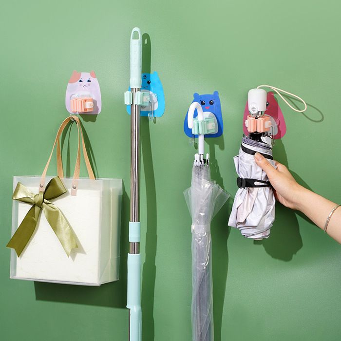 Pince de fixation - KEMU - Pack de 4 - Multicolore - Plastique - Rangement sans poinçon