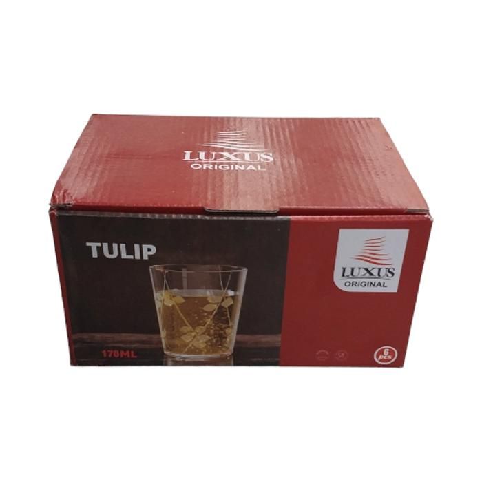 6 Verres à Thé Gravés Tulip – 17 cl