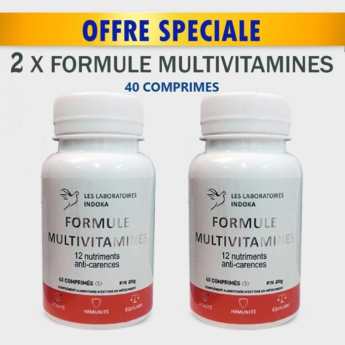 Pack 2 x boites de Formule Multivitamines 40 Comprimés