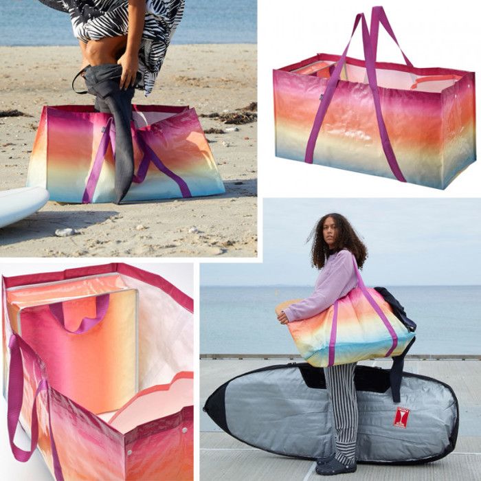 Sac de plage - Multicolore - Lot de 3 - 84 L - 2 compartiments amovibles - Idéal pour la plage