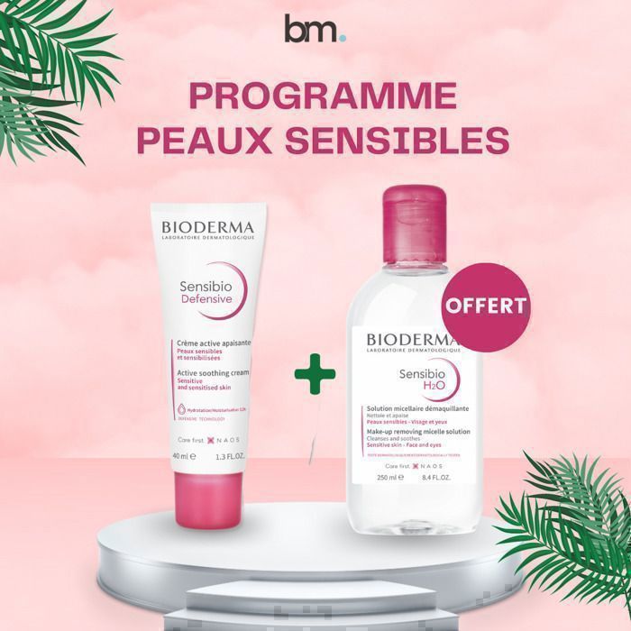 Bioderma Sensibio Duo Coffret - Defensive Crème 40ml + H2O 250ml Offert
