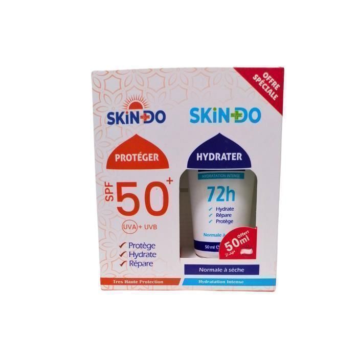 Skindo duo pack " Ecran solaire Invisible+Creme hydratante Pns "