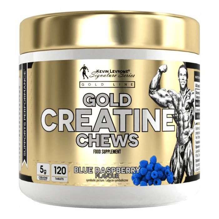 Gold Creatine Chews 120 Tabs Blue Raspberry - Force, Récupération & Muscle