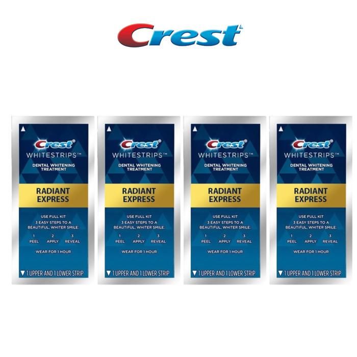 Crest 3D white LEVEL 18, 4 Sachets, Radiant Express