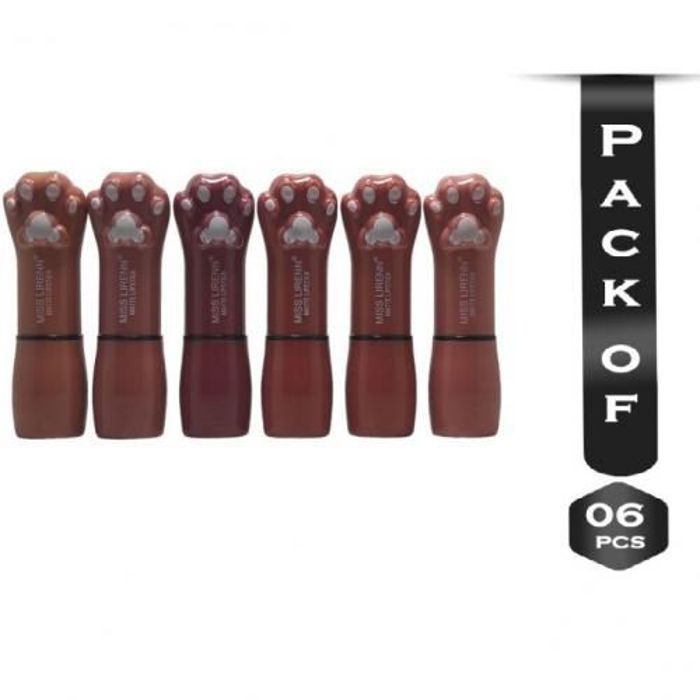 Pack Matte Nice Cat Lipstick 6 Couleurs Differents
