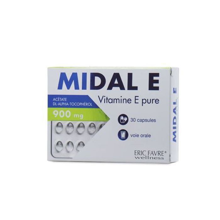MIDAL E Vitamine E pure 900 mg - 30 capsules