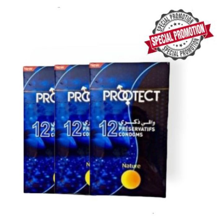 Pack De 03 Paquet De 12 Préservatifs PROTECT NATURE  ( 36 PRESERVATIFS )