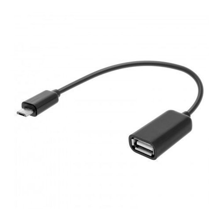 cable otg usb femelle adaptateur pour android smartphones Noir