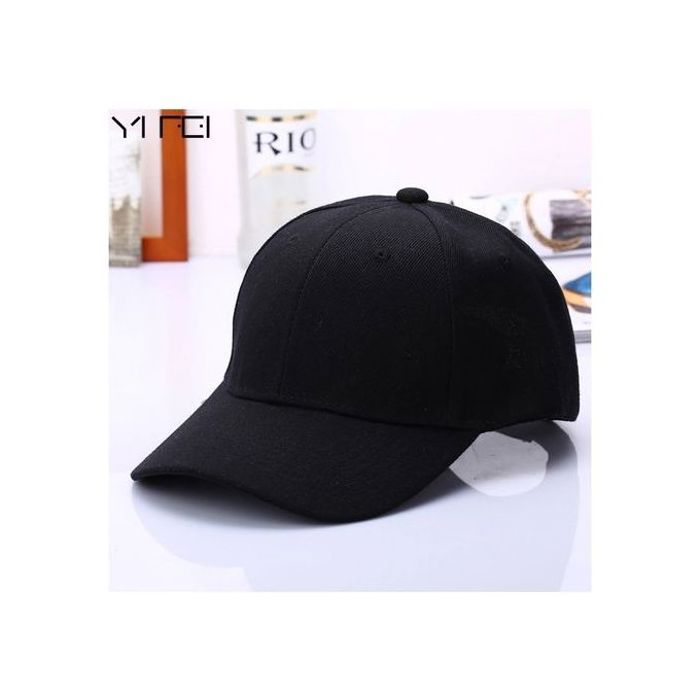 Casquette - Non spécifié - Noir - Coton brossé - Mixte - Ajustable avec strap Velcro