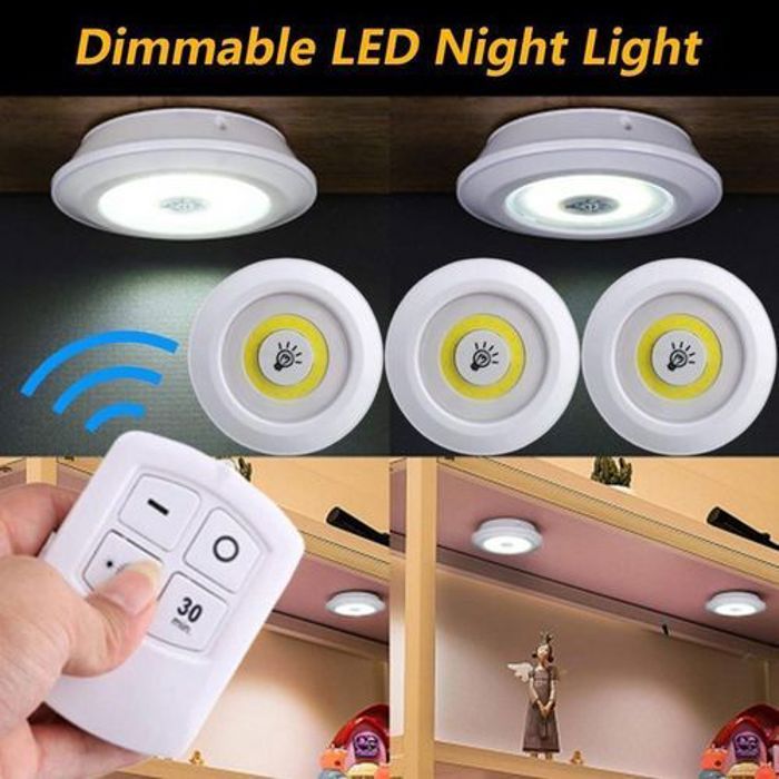 Lampes LED - Non spécifié - Ensemble de 3 - Télécommande sans fil - Installation facile - Multicolore