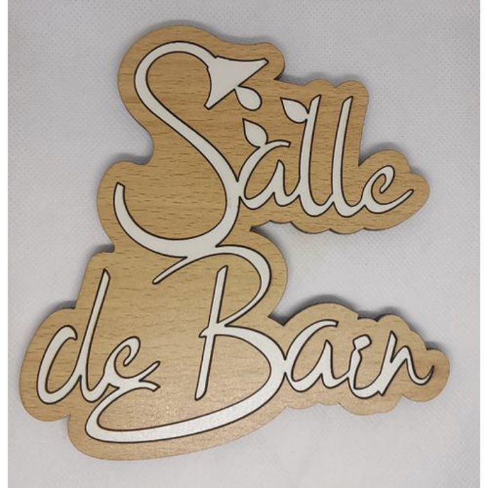Écriture murale en bois - Maison Décoration - Salle de bain - Multicolore - Adulte - Non personnalisable