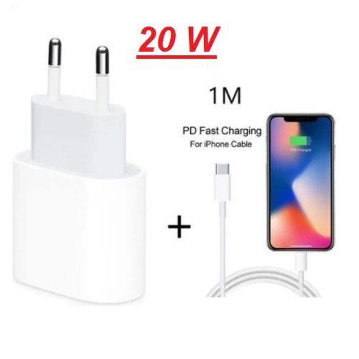 chargeur  20w +  cable type c compatible avec iphone 12,12pro,12pro max